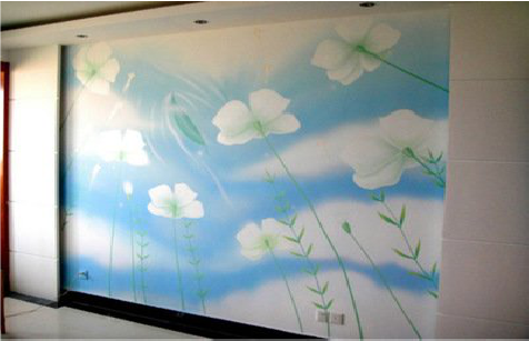 苍南画墙绘怎么画好白云的蓬松感？