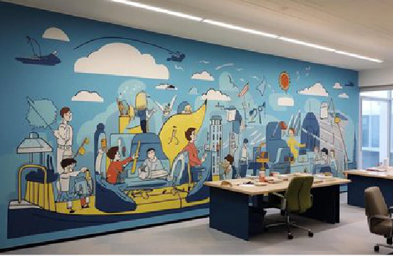苍南办公室墙绘的特点。
