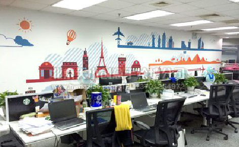 苍南教你设计办公室墙绘的方法。