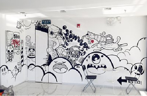 苍南手绘墙并非传统涂鸦。